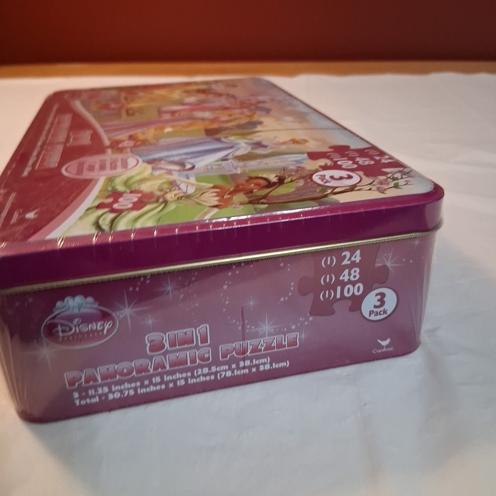 Disney Princess Panoramic Puzzle 3 in 1 in tin NEW - Picture 4 of 6